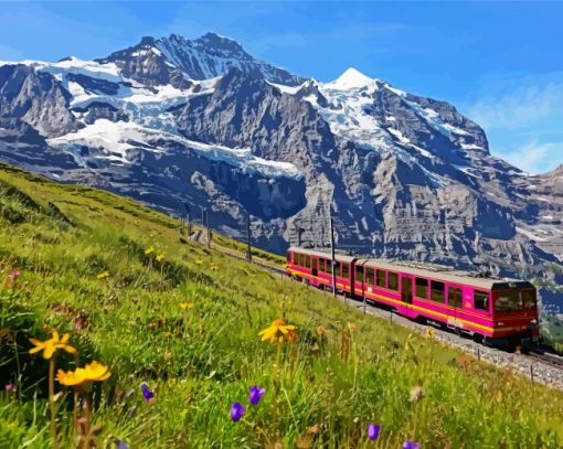 Swiss Train Diamond Paintings