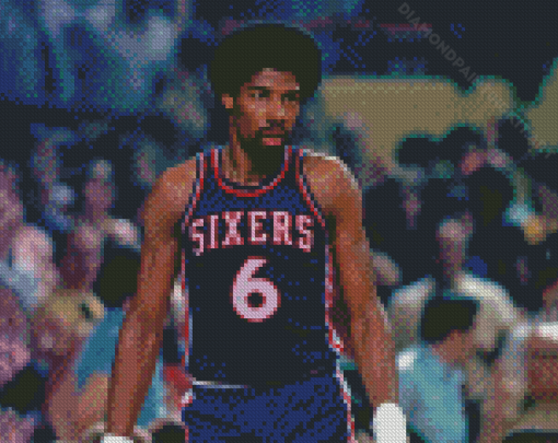 The Basketballer Julius Erving Diamond Paintings