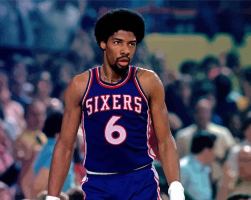 The Basketballer Julius Erving Diamond Paintings