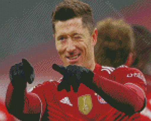 The Footballer Player Robert Lewandowski Diamond Paintings