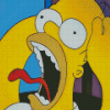 The Simpsons Homer Screaming Diamond Paintings