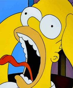 The Simpsons Homer Screaming Diamond Paintings