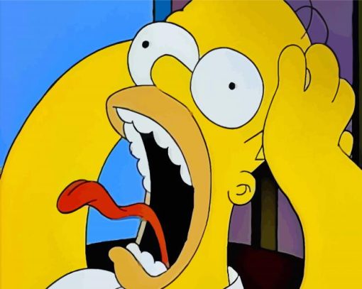 The Simpsons Homer Screaming Diamond Paintings