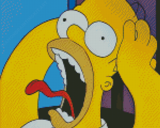 The Simpsons Homer Screaming Diamond Paintings