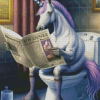 Unicorn Reading The News Diamond Paintings