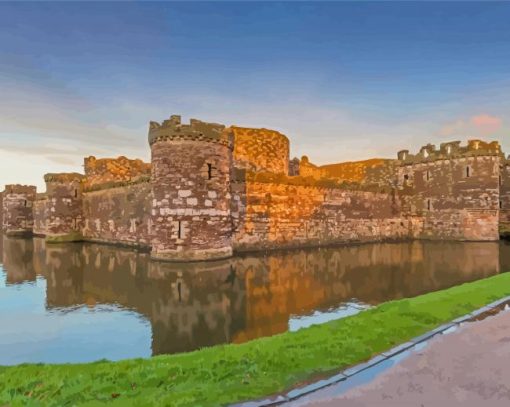 Wales Beaumaris Castle Diamond Paintings