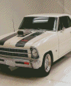 White Chevy 2 Nova Diamond Paintings