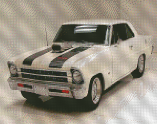 White Chevy 2 Nova Diamond Paintings