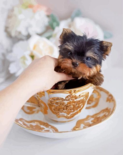 Yorkie Teacup Dog Diamond Paintings