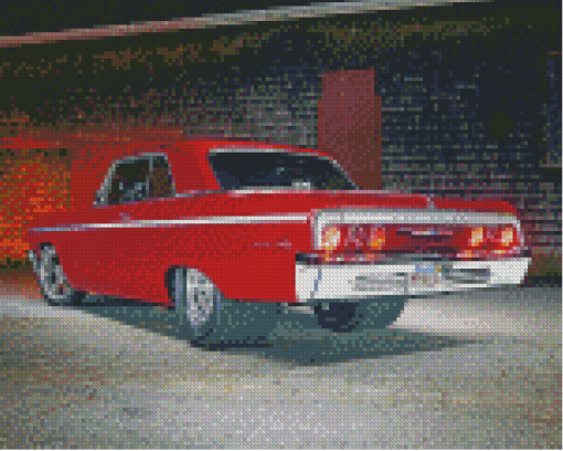 1964 Imapala Red Car Diamond Paintings