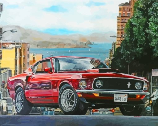 1969 Ford Mustang Fastback Classic Car Diamond Paintings