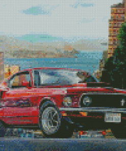 1969 Ford Mustang Fastback Classic Car Diamond Paintings