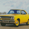 1970 Yellow Plymouth Roadrunner Car Diamond Paintings