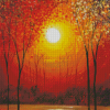 Autumn Sunset Art Diamond Paintings