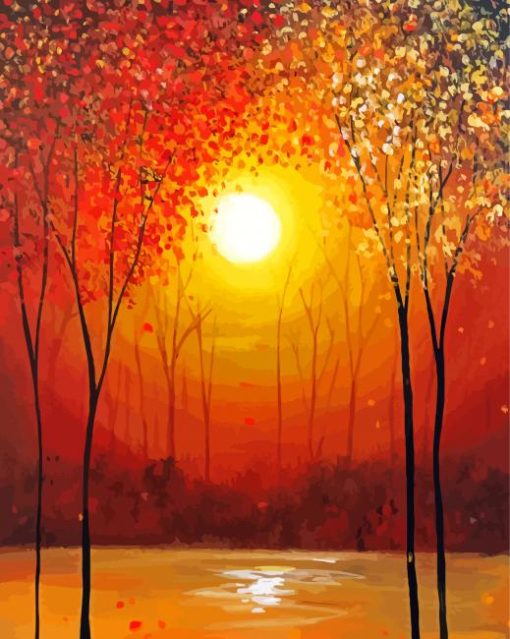 Autumn Sunset Art Diamond Paintings