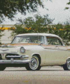 Beige 1956 Dodge Car Diamond Paintings