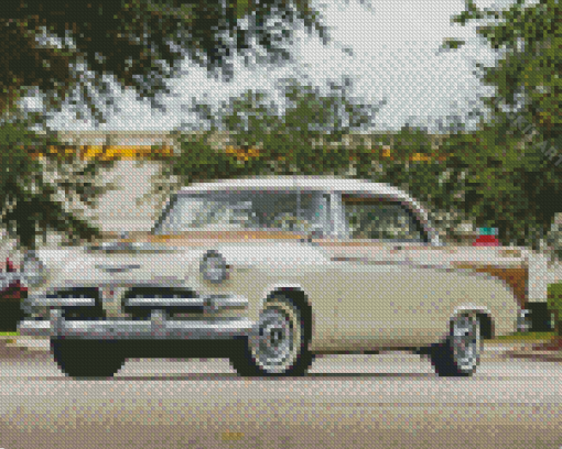 Beige 1956 Dodge Car Diamond Paintings