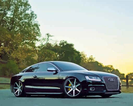 Black Audi S5 Car Diamond Paintings