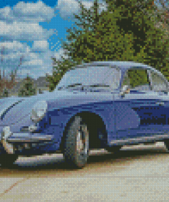 Blue Porsche 356 Car Diamond Paintings