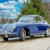 Blue Porsche 356 Car Diamond Paintings