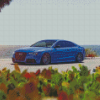 Blue Audi RS5 Seaside Diamond Paintings