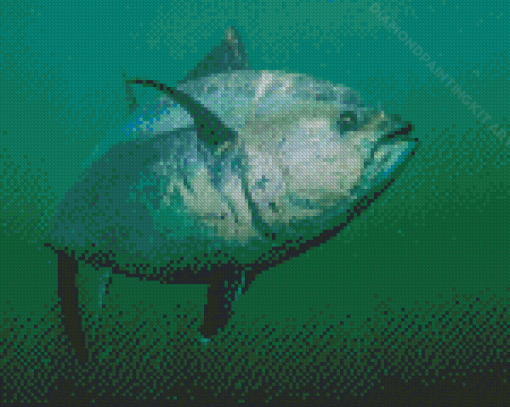 Blue Fin Tuna In Green Water Diamond Paintings