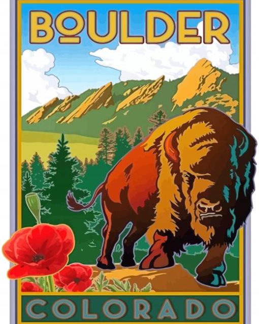 Boulder Colorado Poster Diamond Paintings