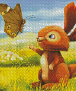 Butterfly And Bunny Diamond Paintings