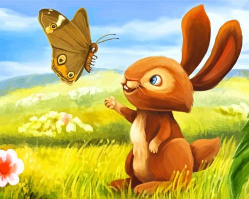 Butterfly And Bunny Diamond Paintings