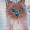 Cat With Butterfly On Nose Diamond Paintings