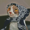 Cat With Scarf Diamond Paintings