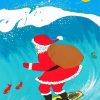 Christmas Surfing Santa Diamond Paintings