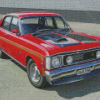 Classic Red Ford Xw Car Diamond Paintings