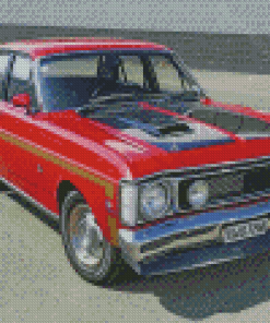 Classic Red Ford Xw Car Diamond Paintings