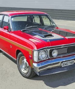 Classic Red Ford Xw Car Diamond Paintings