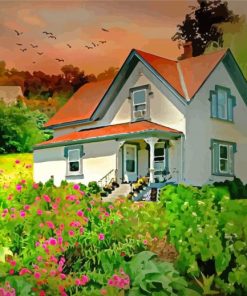 Cottage On A Hill Diamond Paintings