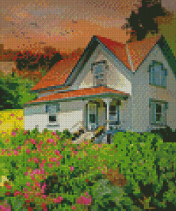 Cottage On A Hill Diamond Paintings