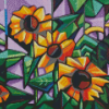 Cubist Sunflowers Diamond Paintings