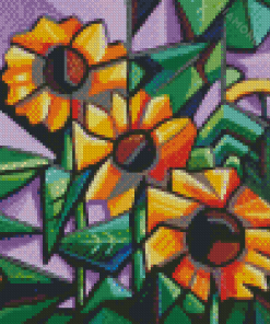 Cubist Sunflowers Diamond Paintings