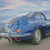 Dark Blue Porsche 356 Diamond Paintings