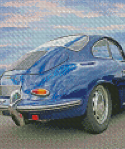 Dark Blue Porsche 356 Diamond Paintings