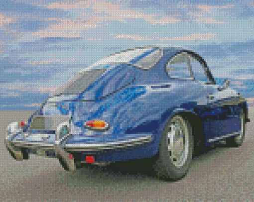 Dark Blue Porsche 356 Diamond Paintings