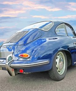 Dark Blue Porsche 356 Diamond Paintings