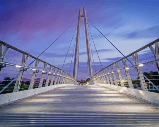 Diglis Bridge In Worcester Diamond Paintings