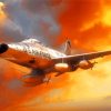 F100 Super Sabre At Sunset Art Diamond Paintings