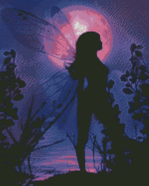 Fairy Purple Silhouette Diamond Paintings