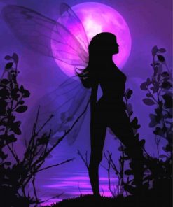 Fairy Purple Silhouette Diamond Paintings