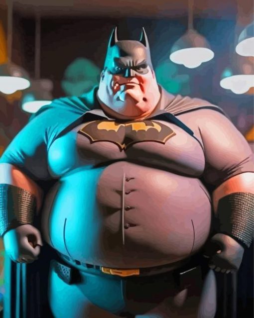 Fat Batman Superhero Diamond Paintings