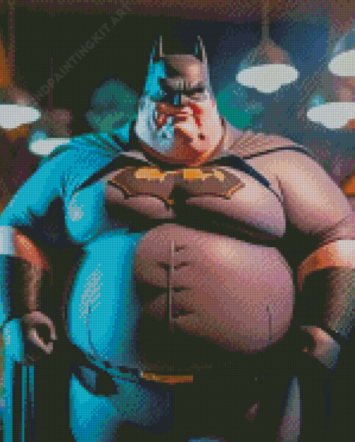 Fat Batman Superhero Diamond Paintings