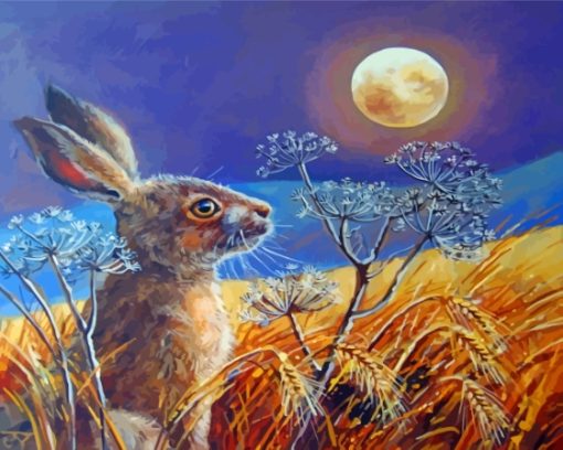 Harvest Hare Moon Diamond Paintings